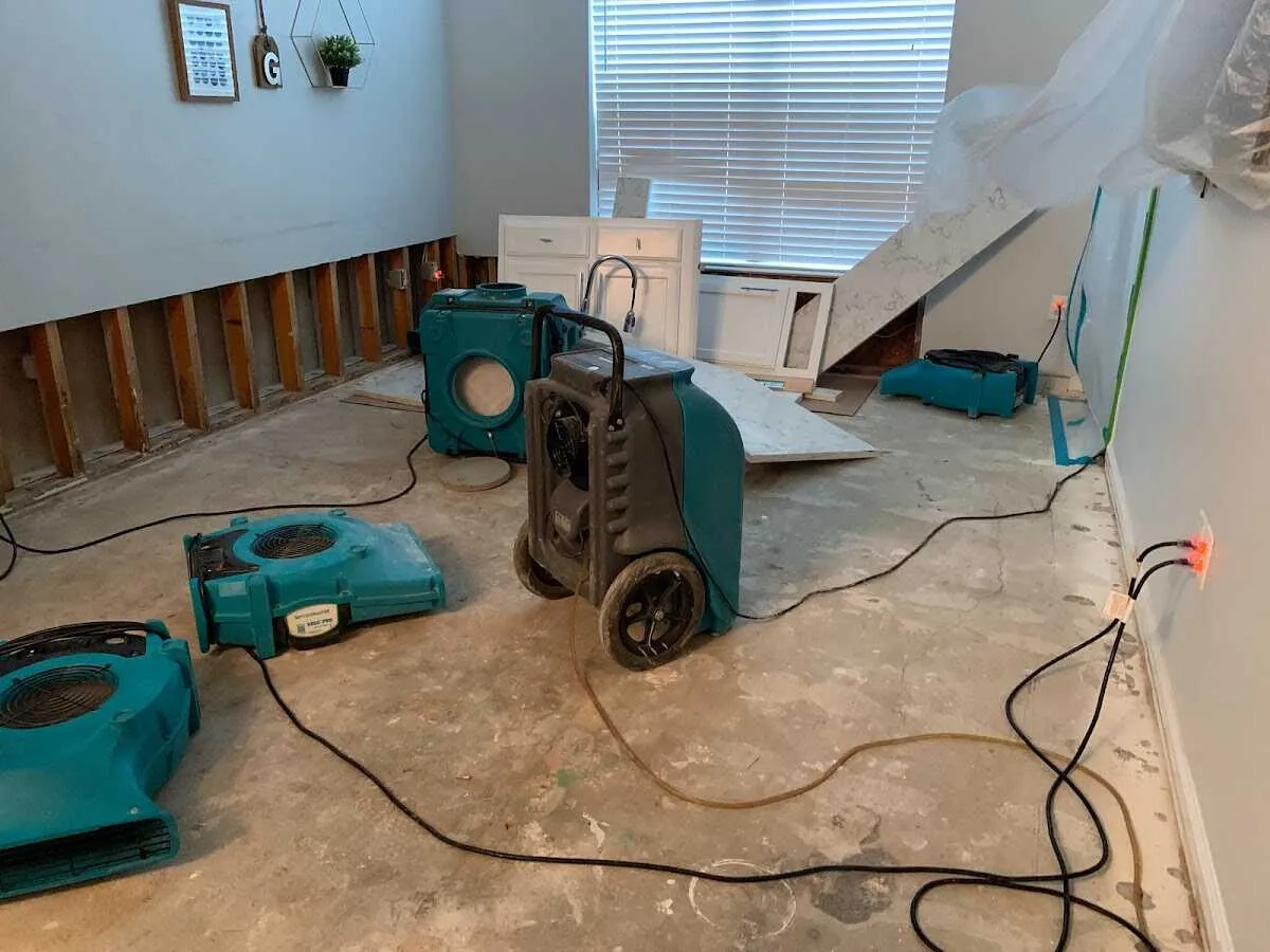 Dehumidifier in flood-cut room for Water Extraction & Removal in Placentia